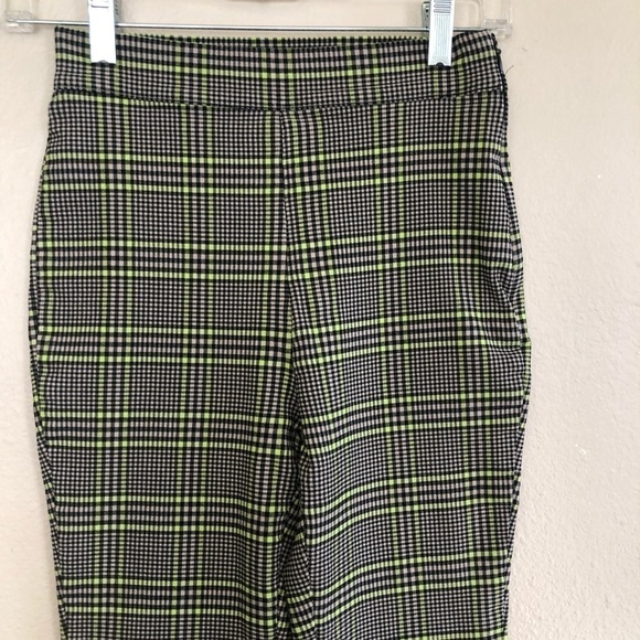 Urban Outfitters Plaid Slim Fit Flare Leg Pants Size US 0/UK 4 - Picture 2 of 15